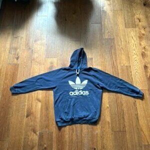 Adidas Originals Trefoil Logo Hoodie – Navy Blue – Size XL